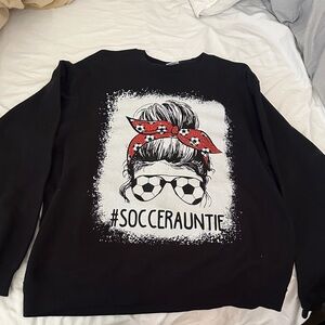 Port and Company Black Soccer Auntie Sweater
